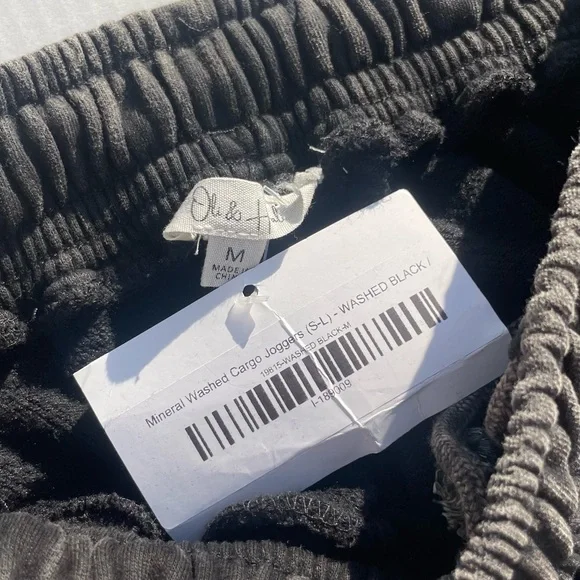 Oli & Hali Cargo Sweatpants Wide Leg Distressed Wash Size M - Picture 7 of 8